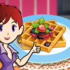 Waffles franceses: aula de culinária de Sara